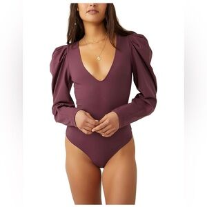 ASTR Long Sleeve Bodysuit for women size L condition new color brown